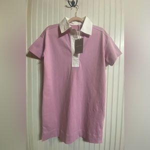 NWT EVERLANE THE ORGANIC COTTON POLO DRESS SIZE XS IN LILAC WOULD FIT SMALL